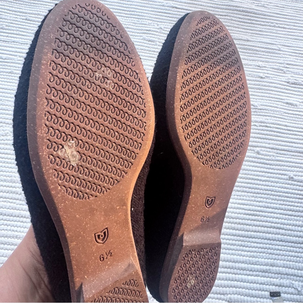 Rothy’s Black Loafer Mule Slip On Horsebit Flat Sz 6.5 Missing Insole - Picture 7 of 7